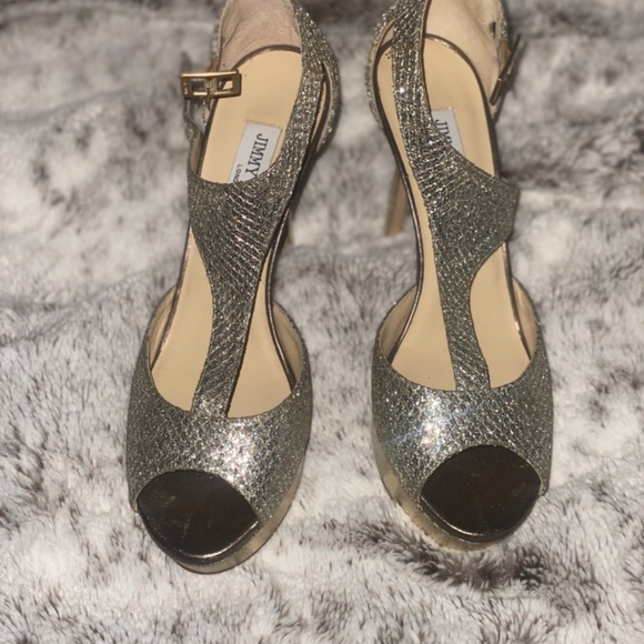 Jimmy Choo Gold Heels - Picture 3 of 7